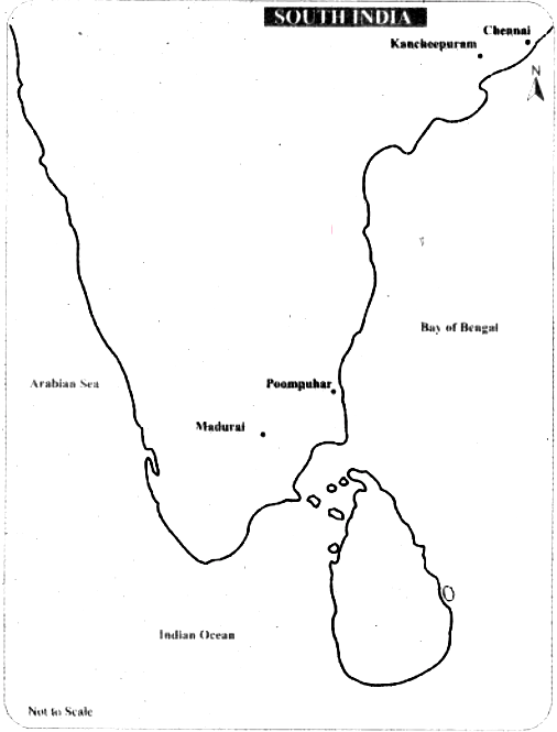 South India Outline Map Mark The Following Place In A South India Map, (A) Chennai (B) Madurai (C)  Kancheepuram (D) Poompuhar - Sarthaks Econnect | Largest Online Education  Community