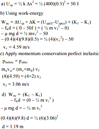 A Mass Less Spring With Force Constant K 400 Newtons Per Meter Is Fastened At Its Left End To A Vertical Wall As Shown In Figure 1 Sarthaks Econnect Largest Online Education Community