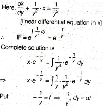 Consider The Differential Equation Y 2dx X 1 Y Dy 0 If Y 1 1 Then X Is Given By Sarthaks Econnect Largest Online Education Community