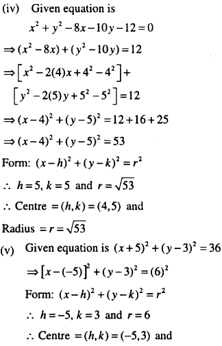 Find The Centre And Radius Of The Circles I X 2 Y 2 2gx 2fy C 0 Sarthaks Econnect Largest Online Education Community