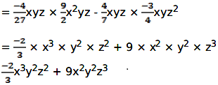 Find The Following Products 4 27xyz 9 2x 2 Yz 3 4xyz 2 Sarthaks Econnect Largest Online Education Community