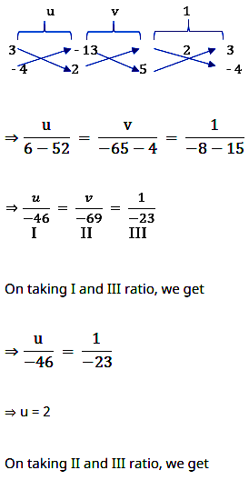 Solve The Following Pair Of Linear Equation By Cross Multiplication Method 2 X 3 Y 13 5 X 4 Y 2 Sarthaks Econnect Largest Online Education Community