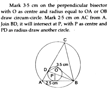 Using ruler and compass only, construct a triangle ABC such that AB = 5 ...