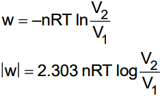 A 1 mol ideal gas expands from 10 L to 100 L at 300 k