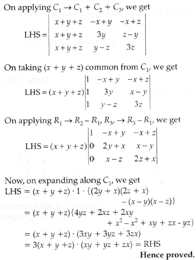 Using Properties Of Determinants Prove That 3x X Y X Z X Y 3y Z Y X Z Y Z 3z 3 X Y Z Xy Yz Zx Sarthaks Econnect Largest Online Education Community