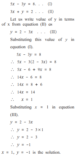 Solve The Following Simultaneous Equations 5x 3y 8 3x Y 2 Sarthaks Econnect Largest Online Education Community