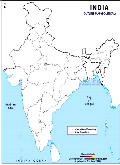On the outline political map of India provided to you, locate and label ...