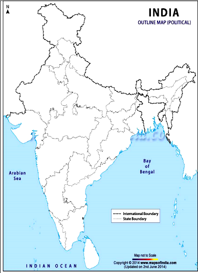 Tehri Dam On Political Map Of India On The Outline Political Map Of India Provided To You, Locate And Label The  - Sarthaks Econnect | Largest Online Education Community