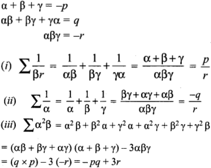 If A B G Are The Roots Of The Equation X 3 Px 2 Qx 1 0 Find The Value Of The Following In Terms Of Coefficients I 1 Br Sarthaks Econnect Largest Online Education Community