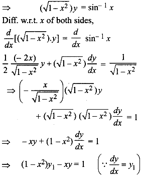 If Y Sin 1x 1 X 2 Then Show That 1 X 2 Y2 3xy1 Y 0 Sarthaks Econnect Largest Online Education Community