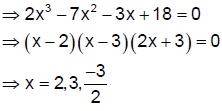 Factorise The Expression F X 2x 3 7x 2 3x 18 Sarthaks Econnect Largest Online Education Munity