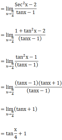 Lim X P 4 Sec 2 X 2 Tan X 1 Is A 3 B 1 C 0 D 2 Sarthaks Econnect Largest Online Education Community