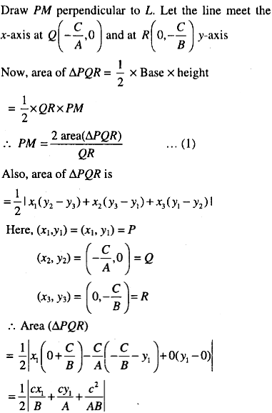 Derive The Formula For The Length Of Perpendicular Drawn From Any Point X1 Y1 To The Line Ax By C 0 Sarthaks Econnect Largest Online Education Community