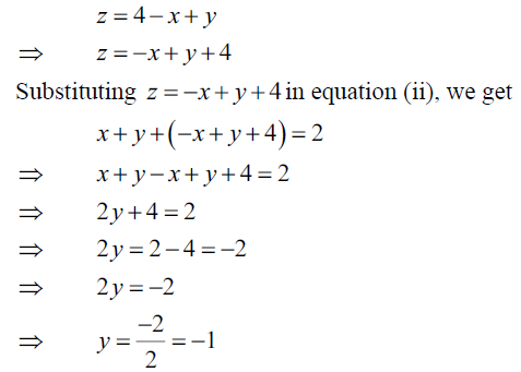 Solve The Following Systems Of Equations X Y Z 4 X Y Z 2 2x Y 3z 0 Sarthaks Econnect Largest Online Education Community