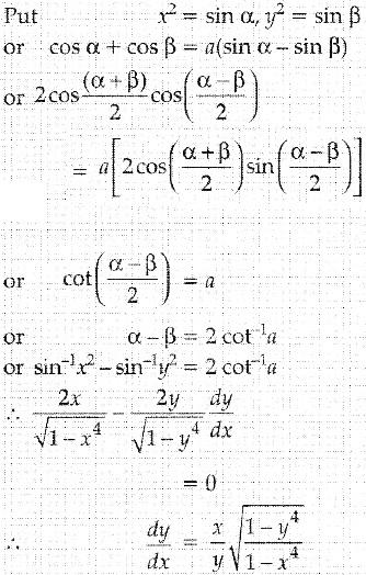 If 1 X 4 1 Y 4 A X 2 Y 2 Prove That Dy Dx X Y 1 Y 4 1 X 4 Sarthaks Econnect Largest Online Education Community