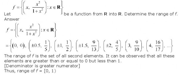 Let F X Sqr X 1 Sqr X X I R Be A Function From R Into R Determine The Range Of F Sarthaks Econnect Largest Online Education Community