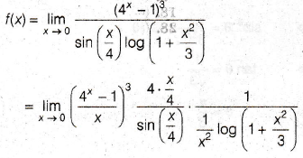 The Value Of F 0 So That F X 4 X 1 3 Sin X 4 Log 1 X 2 3 Is Continuous Everywhere Is Equal To Sarthaks Econnect Largest Online Education Community