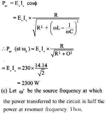 A Series Lcr Circuit With L 0 12 H C 480 Nf R 23 O Is Connected To A 230 V Variable Frequency Supply Sarthaks Econnect Largest Online Education Community