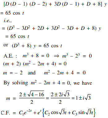 Solve X 3d 3y Dx 3 3x 2d 2y Dx 2 Xdy Dx 8y 65cos Logx Sarthaks Econnect Largest Online Education Community