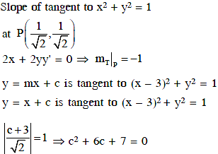 If A Line Y Mx C Is A Tangent To The Circle X 3 2 Y 2 1 And It Is Perpendicular To A Line L1 Sarthaks Econnect Largest Online Education Community