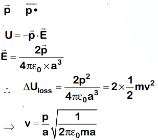 Two identical electric point dipoles have dipole moments bar p1 = pi and  bar p2 = -pi and are held on the x axis at distance - Sarthaks eConnect |  Largest Online Education Community