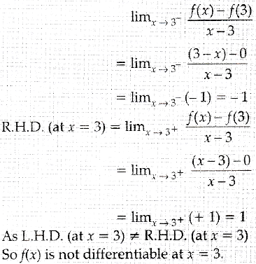 Show That The Function F X X 3 X R Is Continuous But Not Differentiable At X 3 Sarthaks Econnect Largest Online Education Community