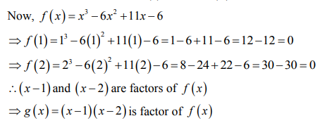 Find Whether Polynomial G X Is A Factor Of Polynomial F X Or Not F X X 3 6x 2 11x 6 G X X 2 3x 2 Sarthaks Econnect Largest Online Education Community