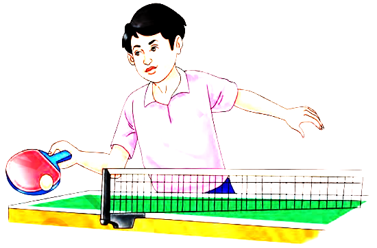 Player playing table tennis