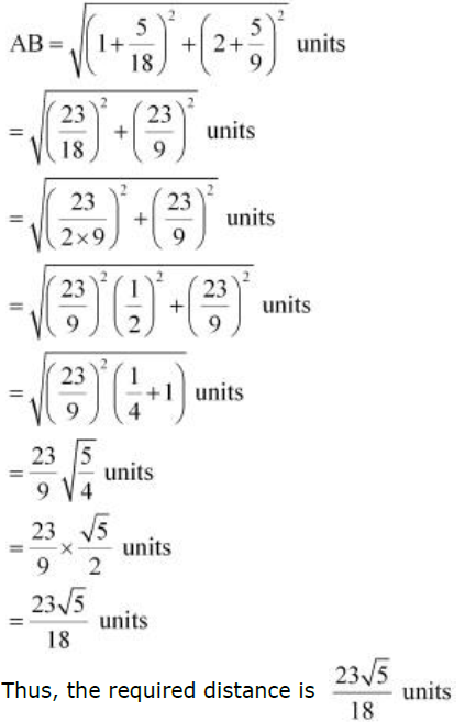 Find The Distance Of The Line 4x 7y 5 0 From The Point 1 2 Along The Line 2x Y 0 Sarthaks Econnect Largest Online Education Community