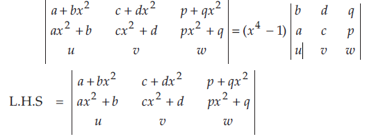 Prove the following using properties of determinants a bx 2 c