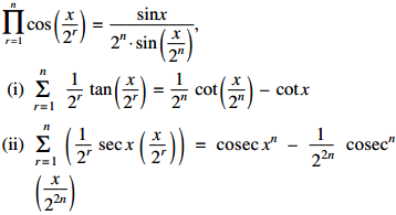 Prove That If R 1 N Cos X 2 R Sinx 2 N Sin X 2 N I R 1 N 1 2 R Tan X 2 R 1 2 Ncot X 2 N Cot X Sarthaks Econnect Largest Online Education Community