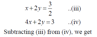 Solve The Following Systems Of Equations X 2y 3 2 2x Y 3 2 Sarthaks Econnect Largest Online Education Community