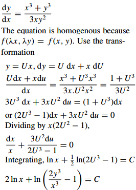 Solve The Differential Equation Dy Dx X 3 Y 3 3xy 2 Sarthaks Econnect Largest Online Education Community