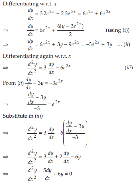 If Y 3e 2x 2e 3x Prove That D 2y Dx 2 5dy Dx 6y 0 Sarthaks Econnect Largest Online Education Community