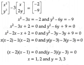 Solve The Matrix Equation X 2 Y 2 3 X 2y 2 9 Sarthaks Econnect Largest Online Education Community