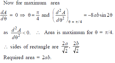 Area of the greatest rectangle that can be inscribed in the ellipse x^2 ...