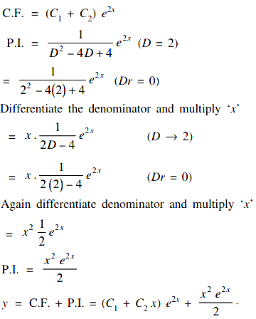 Solve D 2y Dx 2 4dy Dx 4y E 2x Sarthaks Econnect Largest Online Education Community