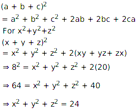 If X Y Z 8 And Xy Yz Zx Find The Value Of X 3 Y 3 Z 3 3xyz Sarthaks Econnect Largest Online Education Community