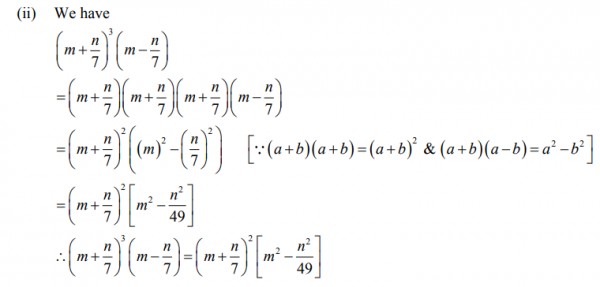 Simplify each of the following products: (i) (1/2a-3b)(1/2a+3b)(1/4a^2