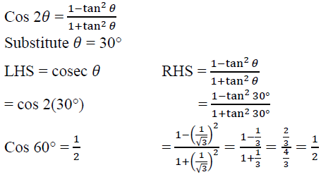 If 8 30 Verify The Cos 28 1 Tan 2 8 1 Tan 2 8 Sarthaks Econnect Largest Online Education Community