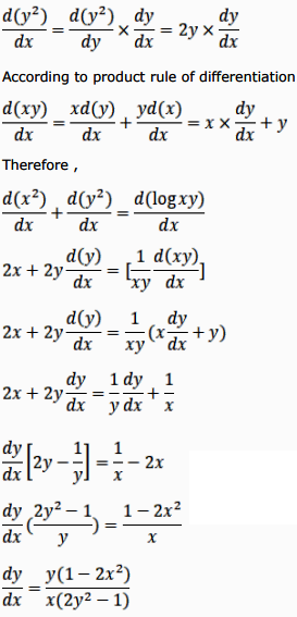 Find Dy Dx When X 2 Y 2 Log Xy Sarthaks Econnect Largest Online Education Community