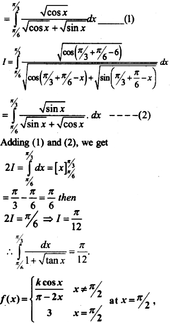 Prove That ∫fxdx X ∈ 0 B ∫fa B X Dx X ∈ A B And Hence Evaluate ∫11√tanx Dx