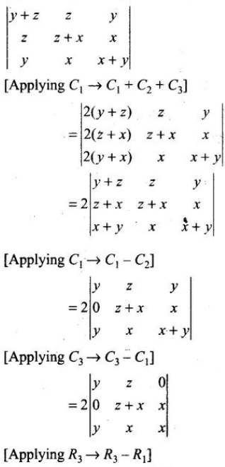 Using The Proprties Of Determinants Prove That Y Z Z Y Z Z X X Y X X Y 4xyz Sarthaks Econnect Largest Online Education Community