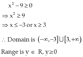 Find The Domain And Range Of The Real Function F X X 2 9 Sarthaks Econnect Largest Online Education Community