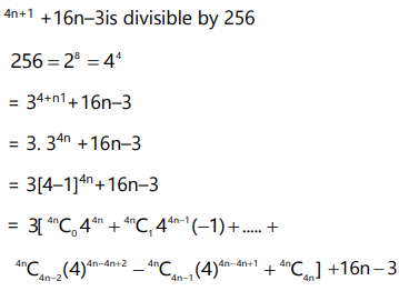 Using Binomial Theorem Show That 3 4n 1 16n 3 Is Divisible By 256 If N Is A Positive Integer Sarthaks Econnect Largest Online Education Community