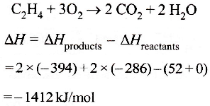 If enthalpies of formation for C2H4 g CO2 g and H2O l at 25 C