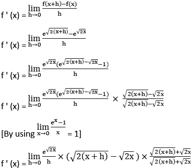 Differentiate The Functions From The First Principle E 2x Sarthaks Econnect Largest Online Education Community