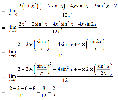 Evaluate Lim X 0 1 X 2 Cot 2x Sarthaks Econnect Largest Online Education Community