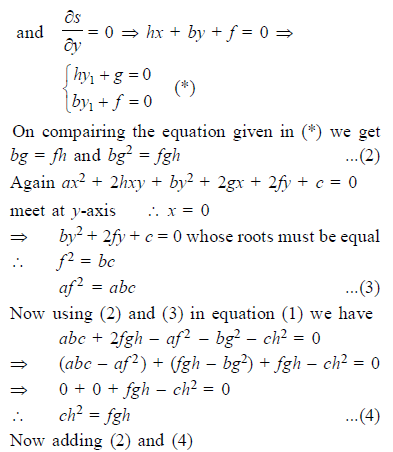 If The Pair Of Lines Ax 2 2hxy By 2 2gx 2fy C 0 Intersect On The Y Axis Then Sarthaks Econnect Largest Online Education Community