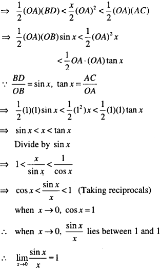Prove That Lim X 0 Sinx X 1 Sarthaks Econnect Largest Online Education Community